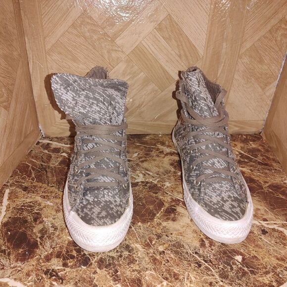 Converse women's high top All Star fashion shoes gray size 7.   342 - Picture 8 of 12